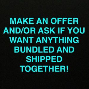 Ask if you want anything bundled/shipped together!